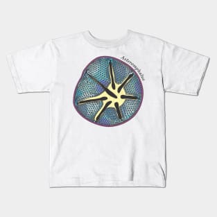 Diatom - Asteromphalus (scientific, color) Kids T-Shirt